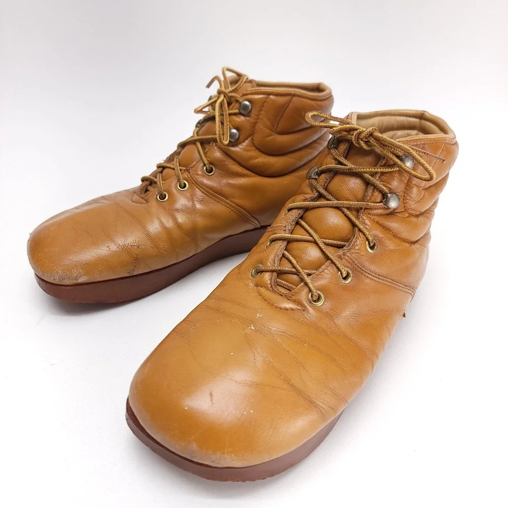 Vintage Roots Men's Leather Shoes Boots‎ 10.5 M Natural Footwear Whiskey Brown